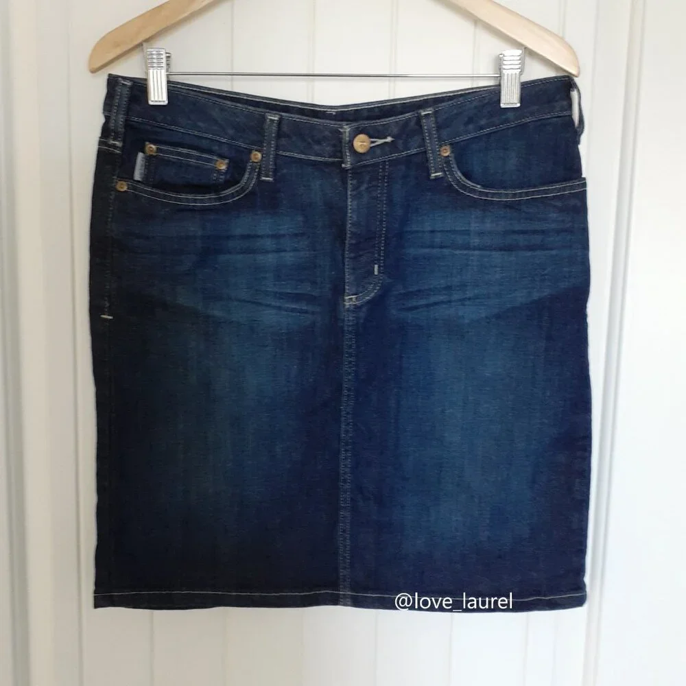 Carhartt Original Fit Denim Skirt in Vintage Night Blue Size 10